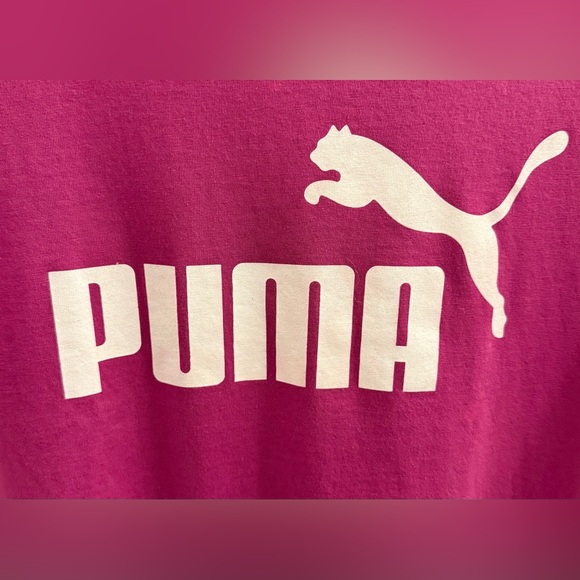 Puma | Fuchsia Tee with White Logo - Picture 3 of 8